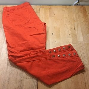 Life In Progress orange cropped chinos 30